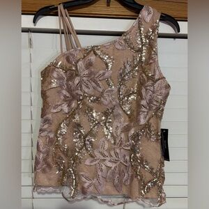 Venus Nude Sparkly Tank Top NWT